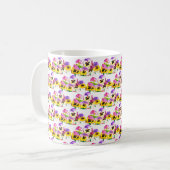 Stiefmütterchen Blumengarten Vintag gestrichen Kaffeetasse (Vorderseite Links)