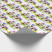Stiefmütterchen Blumengarten Vintag gestrichen Wra Geschenkpapier (Ecke)