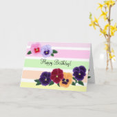 Stiefmütterchen-Blumengeburtstag Karte (Gelbe Blume)