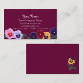 Stiefmütterchen-Blumengeschäfts-Karten Visitenkarte (Vorne/Hinten)