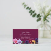 Stiefmütterchen-Blumengeschäfts-Karten Visitenkarte (Stehend Vorderseite)