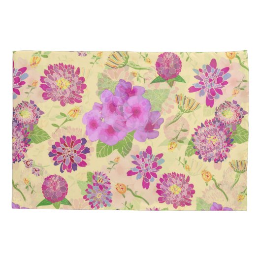 Stiefmütterchen Blumenkoffer Single Standard Pillo Kissenbezug (Rückseite)