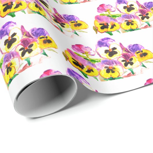 Stiefmütterchen Blumenkohl Blume Pansy Gift Wrap H Geschenkpapier (Rolleneckpunkt)