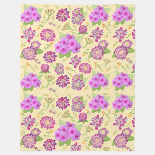 Stiefmütterchen Blumenkohl Fleecedecke (Vorderseite)