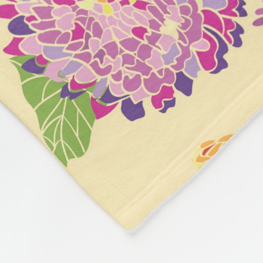 Stiefmütterchen Blumenkohl Fleecedecke (Ecke)