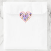 Stiefmütterchen-Blumenmuster Danke Herz-Aufkleber (Tasche)