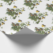 Stiefmütterchen-Blumenmuster Geschenkpapier (Ecke)