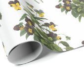 Stiefmütterchen-Blumenmuster Geschenkpapier (Rolleneckpunkt)