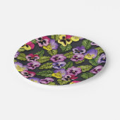 Stiefmütterchen Blumenpapier-Teller Pappteller (Schrägansicht)