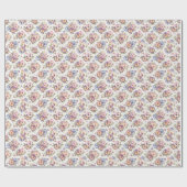 Stiefmütterchen-Blumenverpackungspapier | Elegante Geschenkpapier (Flach)