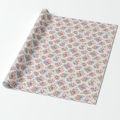 Stiefmütterchen-Blumenverpackungspapier | Elegante Geschenkpapier (Ungerollt)