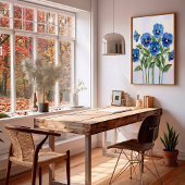Stiefmütterchen-Blumenwandkunst - Modern Minimalis Poster