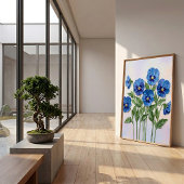 Stiefmütterchen-Blumenwandkunst - Modern Minimalis Poster