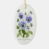 Stiefmütterchen Botanisch Keramik Ornament (Rechts)