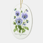 Stiefmütterchen Botanisch Keramik Ornament (Links)