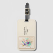 Stiefmütterchen Bouquet Gepäckmarke Gepäckanhänger (Vorderseite Vertikal)