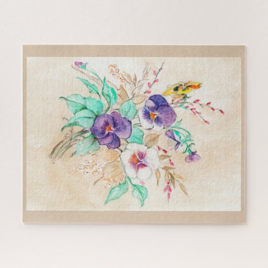 Stiefmütterchen Bouquet Puzzle (Horizontal)