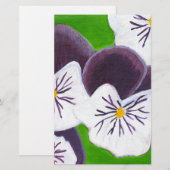 Stiefmütterchen Briefpapier (Vorne/Hinten)