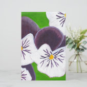 Stiefmütterchen Briefpapier (Stehend Vorderseite)