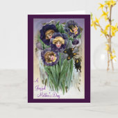 Stiefmütterchen Damen Muttertag Karte (Gelbe Blume)
