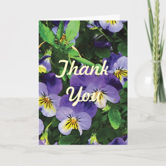 Stiefmütterchen Dankeskarte (Vorderseite)