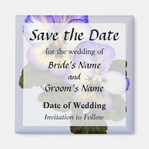 Stiefmütterchen-Duo Save-the-Date Magnet