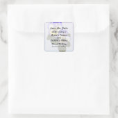 Stiefmütterchen-Duo "Save the Date" Quadratischer Aufkleber (Tasche)