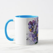 Stiefmütterchen-Flüstern - Keramikbecher Tasse (Links)