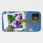 Stiefmütterchen-Foto mit Schmetterling Case-Mate iPhone Hülle (Rückseite (Horizontal))