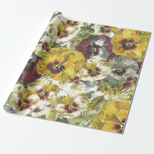 Stiefmütterchen-Garten-Decoupage/Geschenkpapier Geschenkpapier