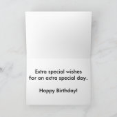 Stiefmütterchen Geburtstagskarte (Großdruck) Karte (Innenseite)