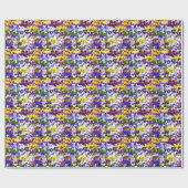 Stiefmütterchen Geschenkpapier (Flach)