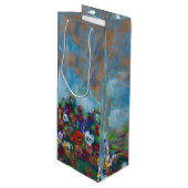 Stiefmütterchen-Geschenktasche Geschenktüte Für Weinflaschen (Vorderseite Schrägansicht)