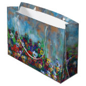 Stiefmütterchen-Geschenktasche Große Geschenktüte (Rückseite Schrägansicht)