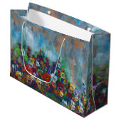 Stiefmütterchen-Geschenktasche Große Geschenktüte (Vorderseite Schrägansicht)