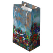 Stiefmütterchen-Geschenktasche Kleine Geschenktüte (Rückseite Schrägansicht)