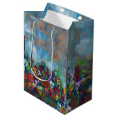 Stiefmütterchen-Geschenktasche Mittlere Geschenktüte (Vorderseite Schrägansicht)