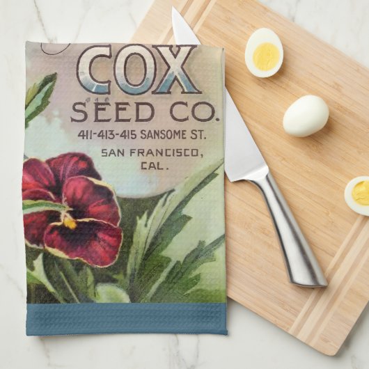 Stiefmütterchen Geschirrtuch (Viertel Falte)