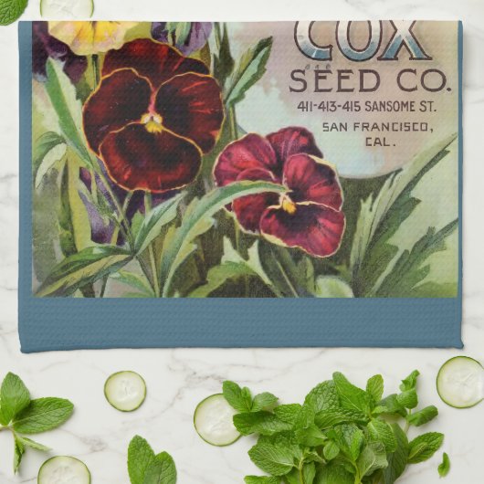 Stiefmütterchen Geschirrtuch (Gefaltet)