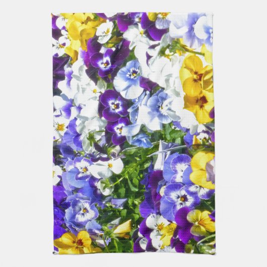 Stiefmütterchen Geschirrtuch (Vertikal)