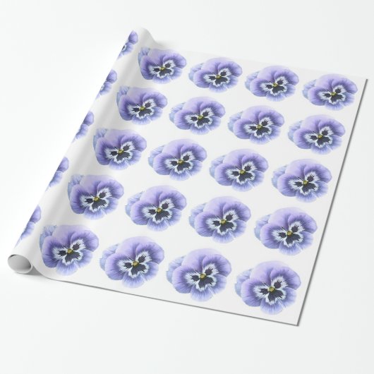 Stiefmütterchen-Gesicht Purpur Geschenkpapier (Ungerollt)