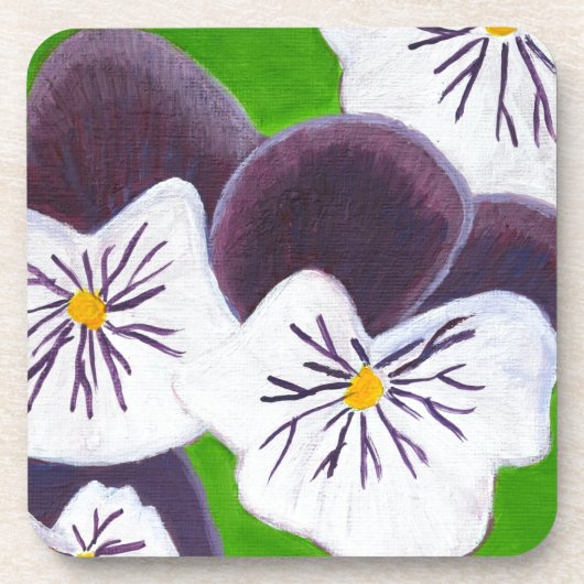 Stiefmütterchen Getränkeuntersetzer (Vorderseite)