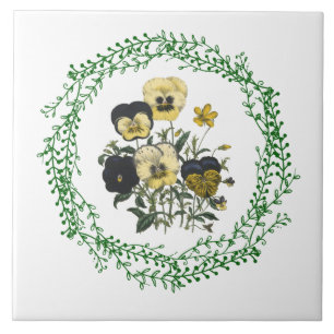 Stiefmütterchen Große (6" x 6") Keramik Foto Tile Fliese