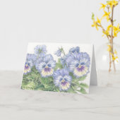 Stiefmütterchen Grußkarte Karte (Gelbe Blume)