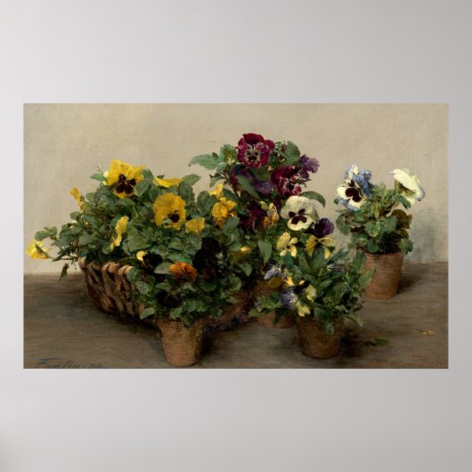 Stiefmütterchen - Henri Fantin-Latour Fine Art Poster (Vorne)