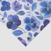 Stiefmütterchen im Aquarellstil Lila Blauer Blumen Seidenpapier (Detail)