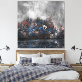 "Stiefmütterchen im Nebel" 100 cm x 100 cm Leinwanddruck