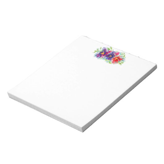 Stiefmütterchen im Watercolor-Notepad Notizblock (Rotiert)