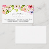 Stiefmütterchen in Aquarellfarben Einfach Persönli Visitenkarte (Vorne/Hinten)