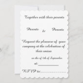 Stiefmütterchen in Blumenwasser Einladung (Rückseite)